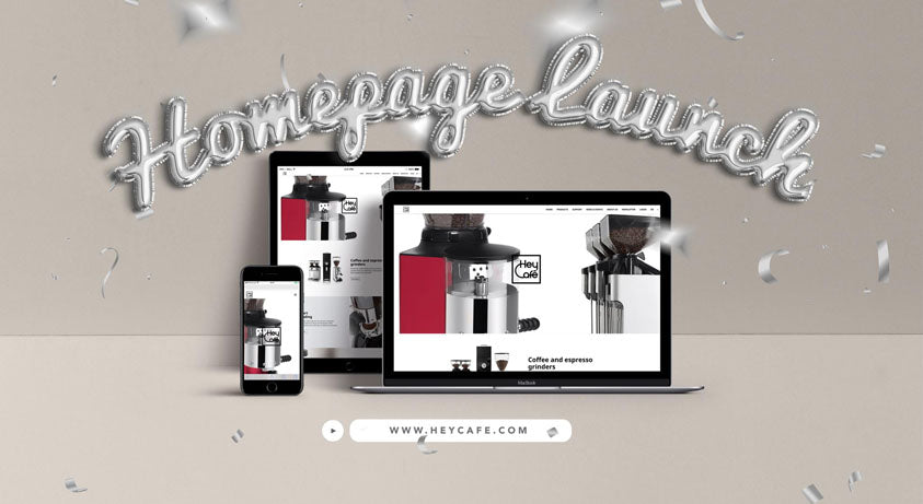 HeyCafé website homepage launch